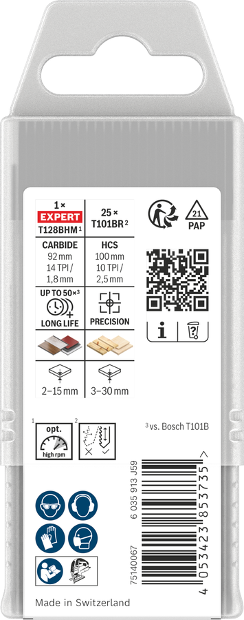 Bosch tikksae terad T101BR ja EXPERT T128BHM laminaadi jaoks.